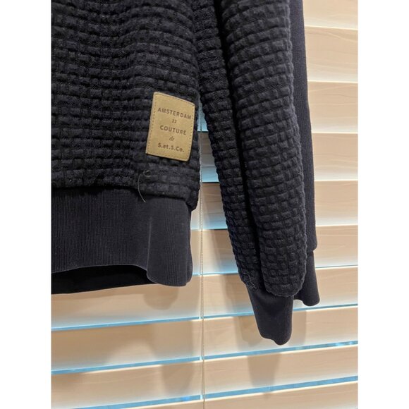 Scotch & Soda Men's Navy Textured Hooded Sweater - Size - Picture 2 of 5